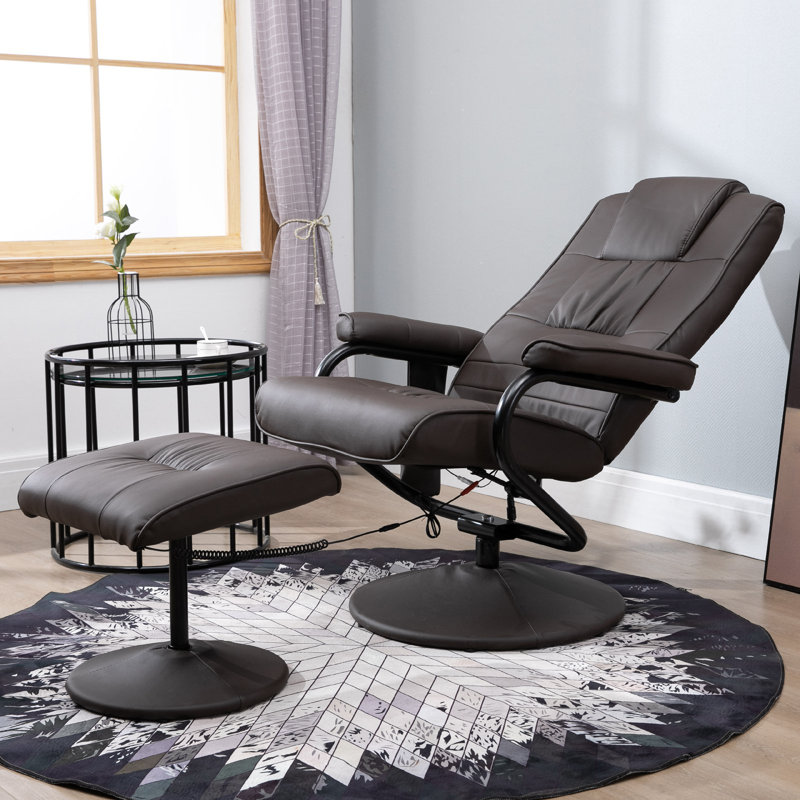 Ebern Designs Reclining Massage Chair with Ottoman & Reviews Wayfair.ca